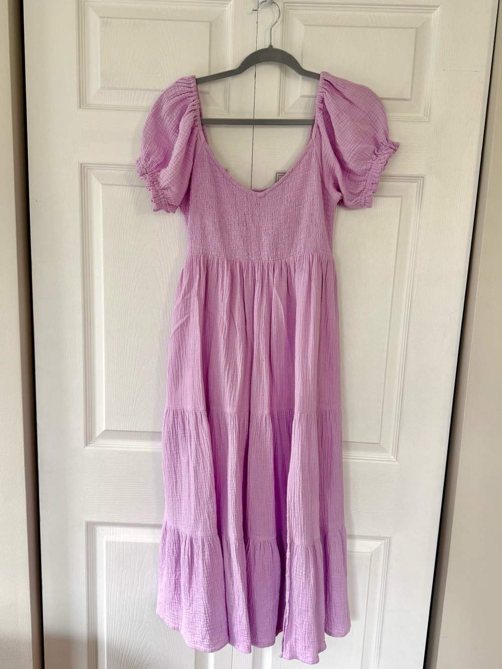 O.P.T. Women’s Lavender Puff-Sleeve Maxi Dress Size S